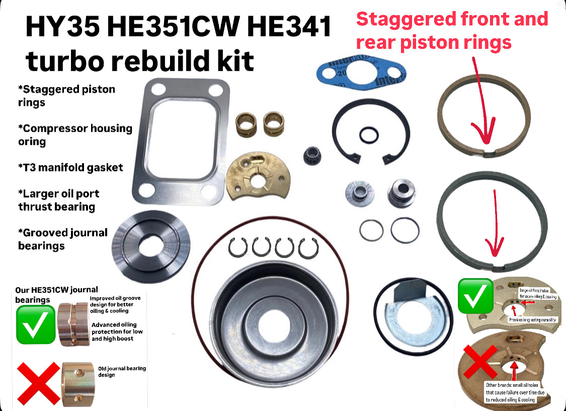 thumbnail image 2 of Holset HE351CW / HE341CW Turbo Upgrade Kit – 67/76mm Turbine Housing & Shaft, Direct Fit Upgrade 2 of 5