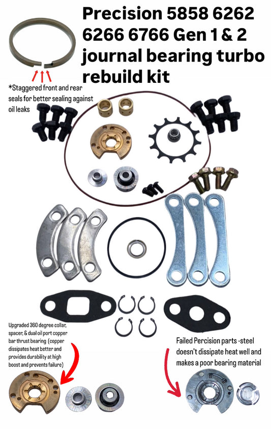 Precision 5031 5858 6262 6766 6266 Garrett T04e upgraded turbo rebuild kit