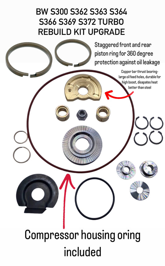 S300 s366 s362 s364 s363 Borg Warner upgraded turbo rebuild kit