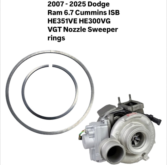 2007 - 2025 Dodge Ram 6.7 Cummins ISB Holset HE351VE HE300VG VGT nozzle sweeper rings
