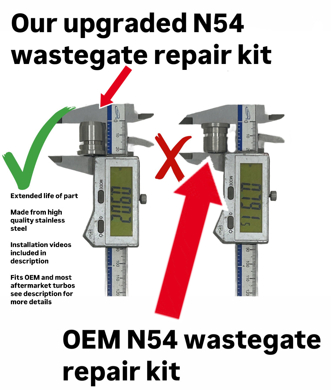 Bmw n54 335i 135i 535i flapper repair kit