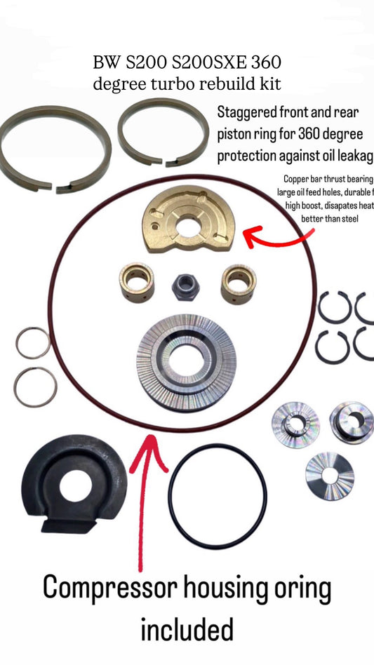 Borg Warner s200 360 degree turbo rebuild kit